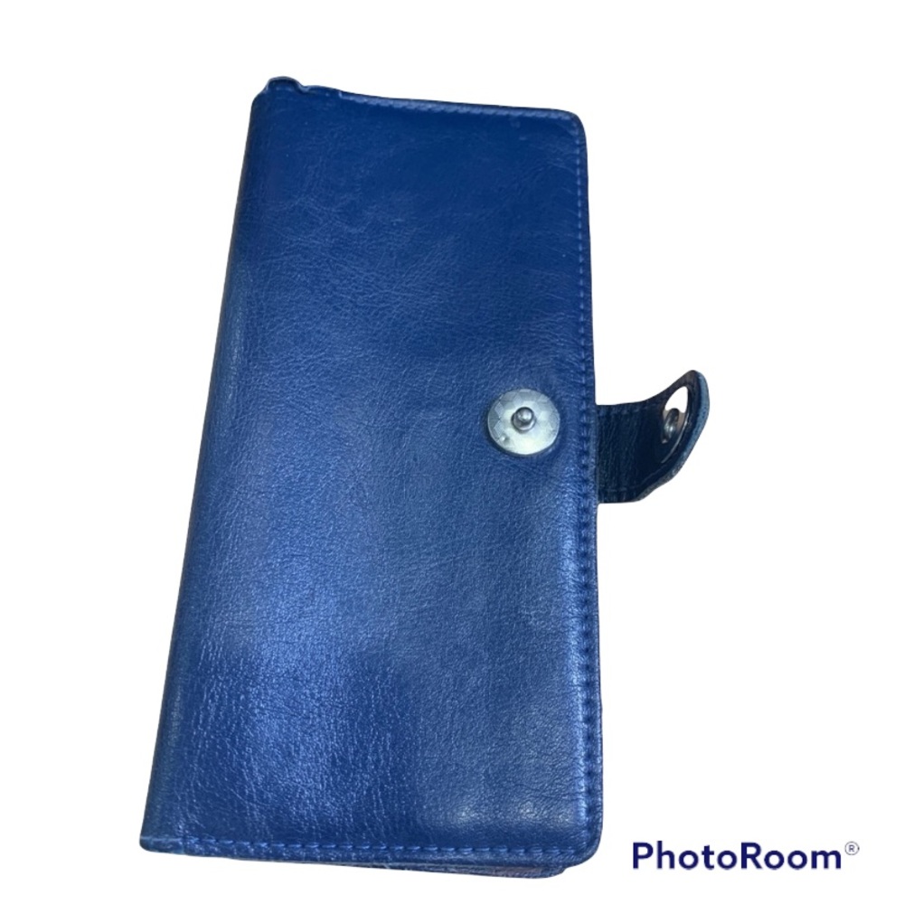 Blue Leather Wallet - Picture 2 of 7